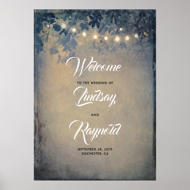 Affiche de bienvenue Mariage des branches de l'arb (Devant)