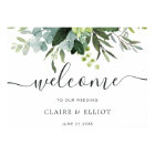 Affiche de bienvenue Mariage Eucalyptus Green Foli