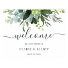 Affiche de bienvenue Mariage Eucalyptus Green Foli