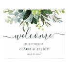 Affiche de bienvenue Mariage Eucalyptus Green Foli