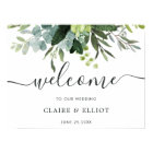 Affiche de bienvenue Mariage Eucalyptus Green Foli