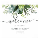 Affiche de bienvenue Mariage Eucalyptus Green Foli