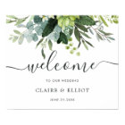 Affiche de bienvenue Mariage Eucalyptus Green Foli