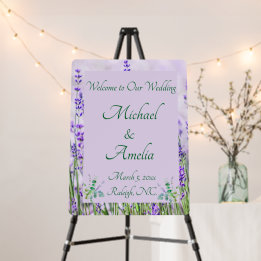 Affiche de bienvenue Mariage Lavender Fields