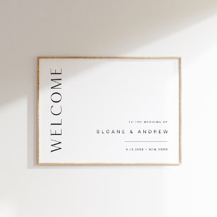 Affiche de bienvenue Mariage minimaliste HARLOW 18