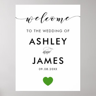Affiche de bienvenue mariage, Panneau de voeux, Co