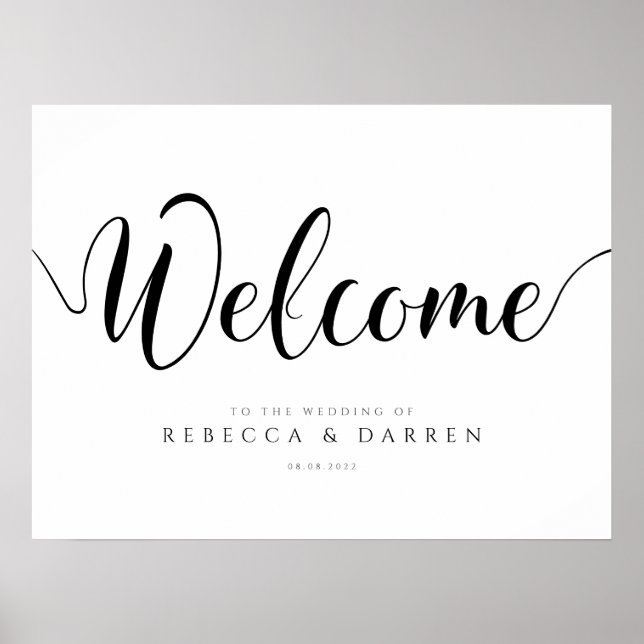 Affiche de bienvenue mariage personnalisée (Devant)