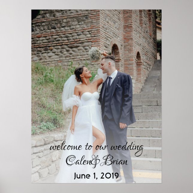 Affiche de bienvenue Mariage personnalisée (Devant)