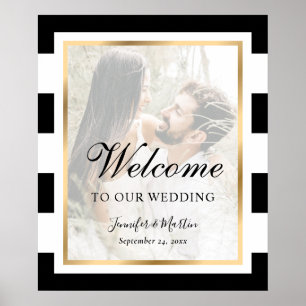 Affiche de bienvenue Mariage photo Black and White