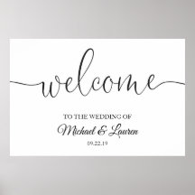 Affiche de bienvenue mariage Poster Board Entrée S