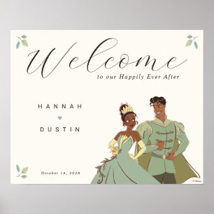 Affiche de bienvenue Mariage Princess Tiana et Nav