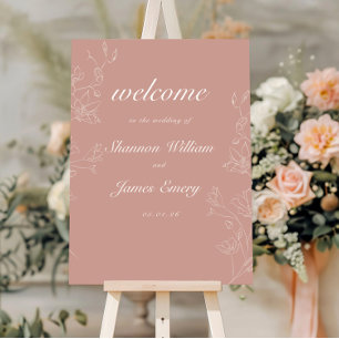 Affiche de bienvenue mariage Terracotta Boho