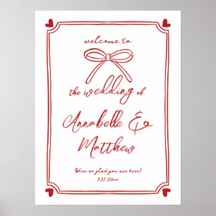 Affiche de bienvenue Mariage Whimsical Main Draw R