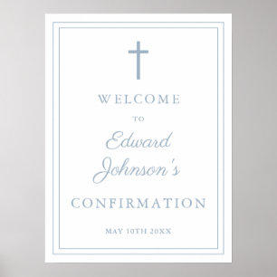 Affiche de bienvenue moderne de confirmation de la