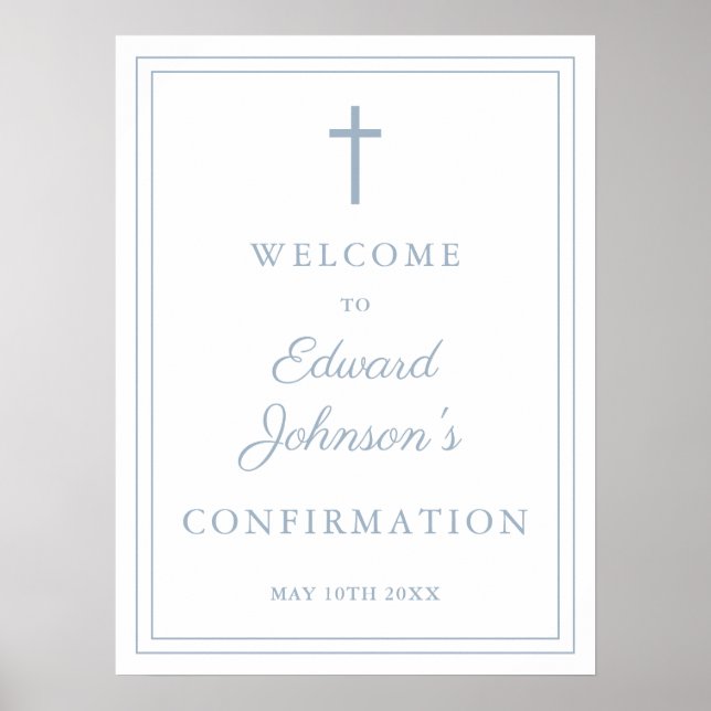 Affiche de bienvenue moderne de confirmation de la (Devant)
