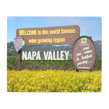Affiche de bienvenue Napa avec le champ de moutard