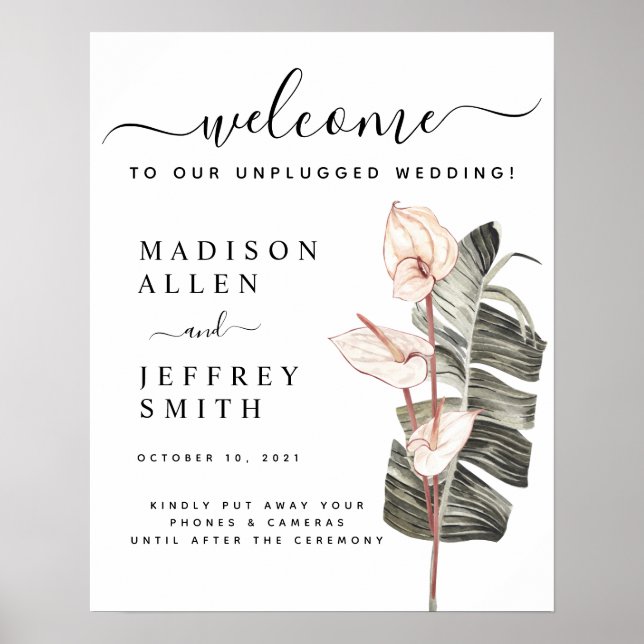 Affiche de bienvenue non branchée du Mariage de Ca (Devant)