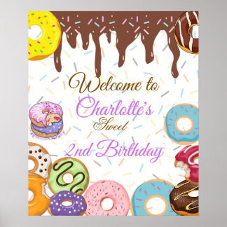 Affiche de bienvenue personnalisée de la fête des