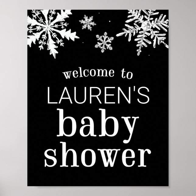 Affiche de bienvenue personnalisée du Baby shower  (Devant)