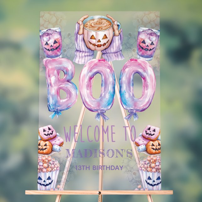 Affiche de bienvenue personnalisée Halloween Slepo (Neutre)