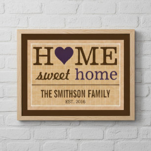 Affiche de bienvenue personnalisée pour la famille