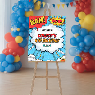 Affiche de bienvenue personnalisée pour une fête d