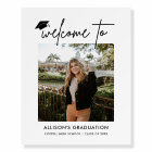 Affiche de bienvenue photo de la graduation modern