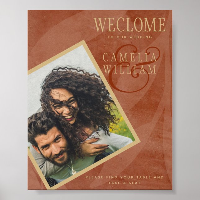 Affiche de bienvenue photo Mariage de automne en o (Devant)