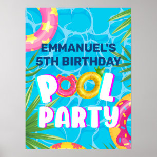 Affiche de bienvenue pour anniversaire de fête tro