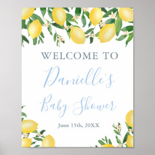 Affiche de bienvenue pour Baby Boy Lemons Shower
