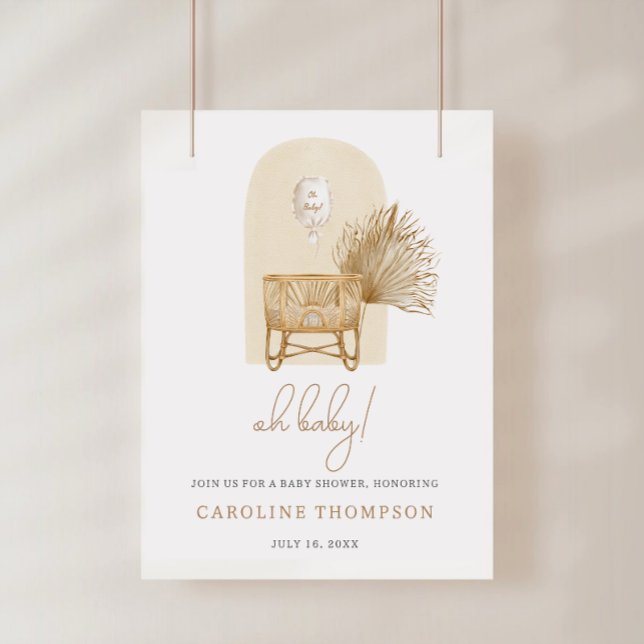 Affiche de bienvenue pour Baby Shower Boho Nursery (Créateur téléchargé)