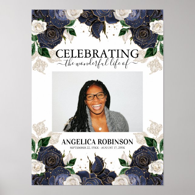 Affiche de bienvenue pour des funérailles avec une (Devant)