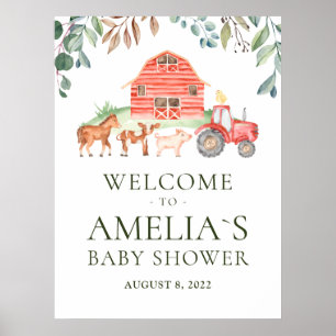 Affiche de bienvenue pour la baby shower Parade de