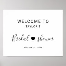 Affiche de bienvenue pour la fête de mariage à thè