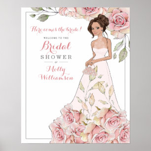Affiche de bienvenue pour la fête prénuptiale de l