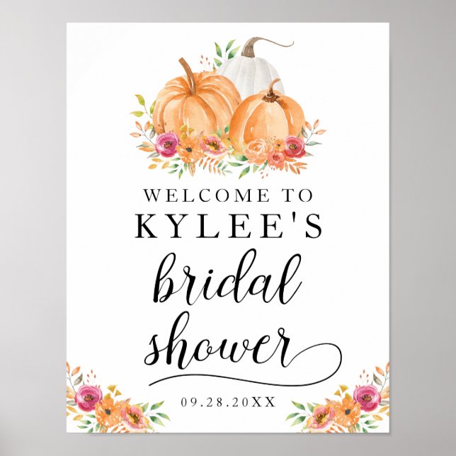 Affiche de bienvenue pour la fête prénuptiale de l (Devant)