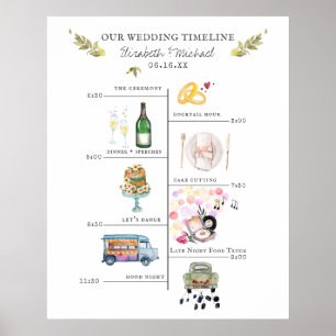 Affiche de bienvenue pour le programme de mariage