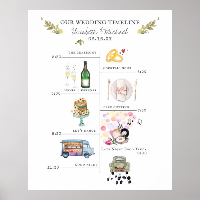 Affiche de bienvenue pour le programme de mariage (Devant)