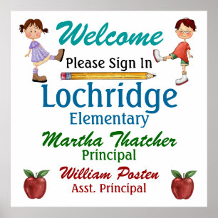 Affiche de bienvenue pour l'école / enseignant - S