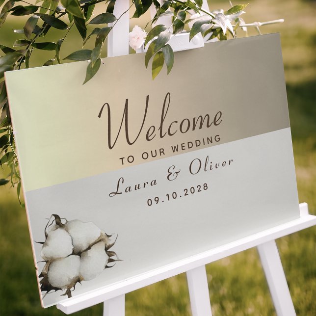 Affiche de bienvenue pour mariage dorée (Créateur téléchargé)