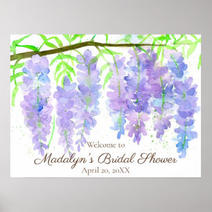 Affiche de bienvenue pour une baby shower de maria