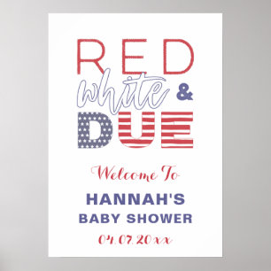 Affiche de bienvenue pour une fête de baby shower 