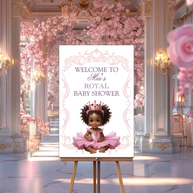Affiche de bienvenue royale de la princesse africa (Créateur téléchargé)