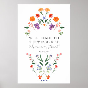 Affiche de bienvenue secrète de mariage dans le ja