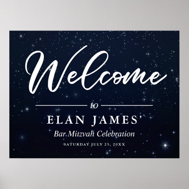 Affiche de bienvenue Star Party (Devant)