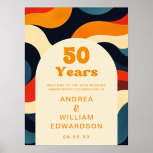 Affiche de bienvenue super du 50e anniversaire du 