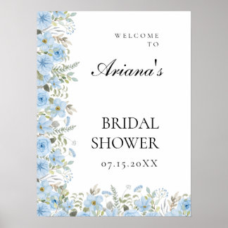 Affiche de bienvenue vintage Floral Mariage