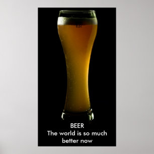 Affiche de bière avec texte