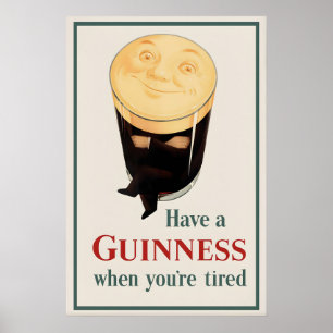 Affiche de bière Guinness Pint  John Gilroy Vintag