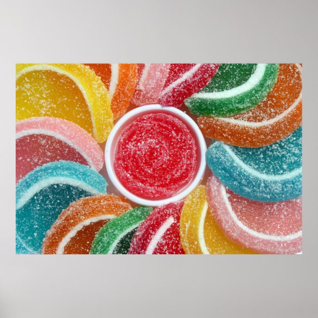 affiche de bonbons de gelée (Devant)